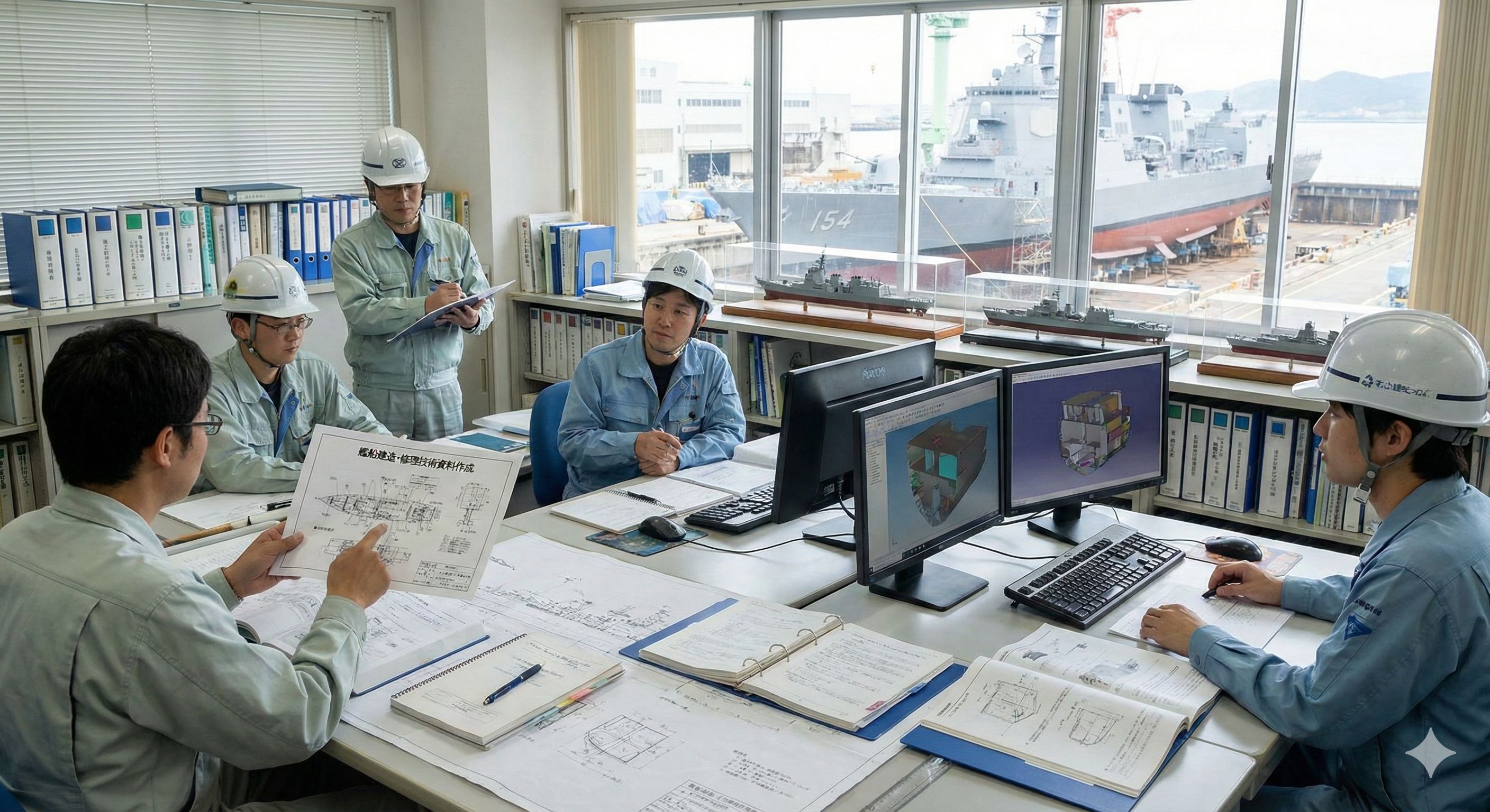 艦船の建造・修理に必要な技術資料の作成